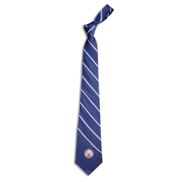 Single Emblem Woven Navy Tie