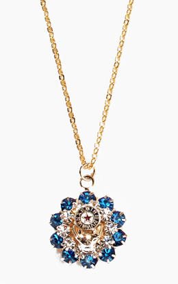 Blue Rhinestone Necklace