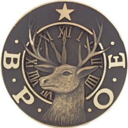 3 Inch Cast Bronze Elks Emblem