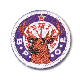 2 Inch Standard Embroidered Elks Emblem Patch