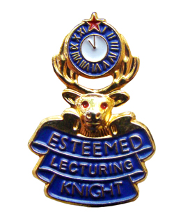 Esteemed Lecturing Knight Lapel Pin