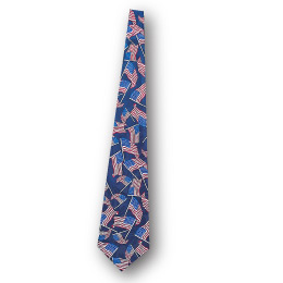 Small Flags Navy Tie