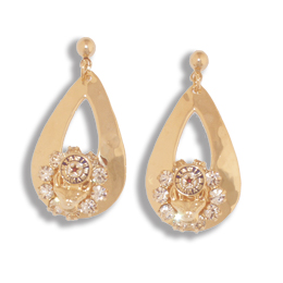 Gold Tear Drop Earrings